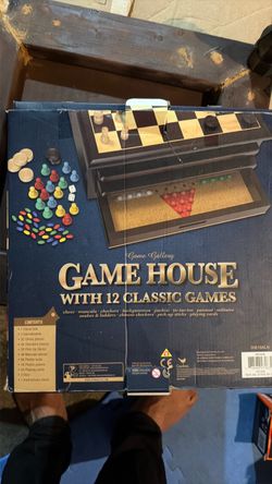 Game Gallery 12-in-1 Classic Games Set – Chess, Checkers & More
