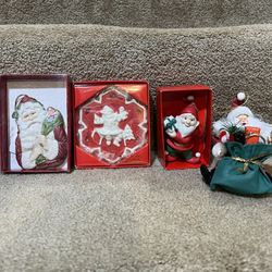 The Christmas Collectors club lot of 4 porcelain Santa Elf