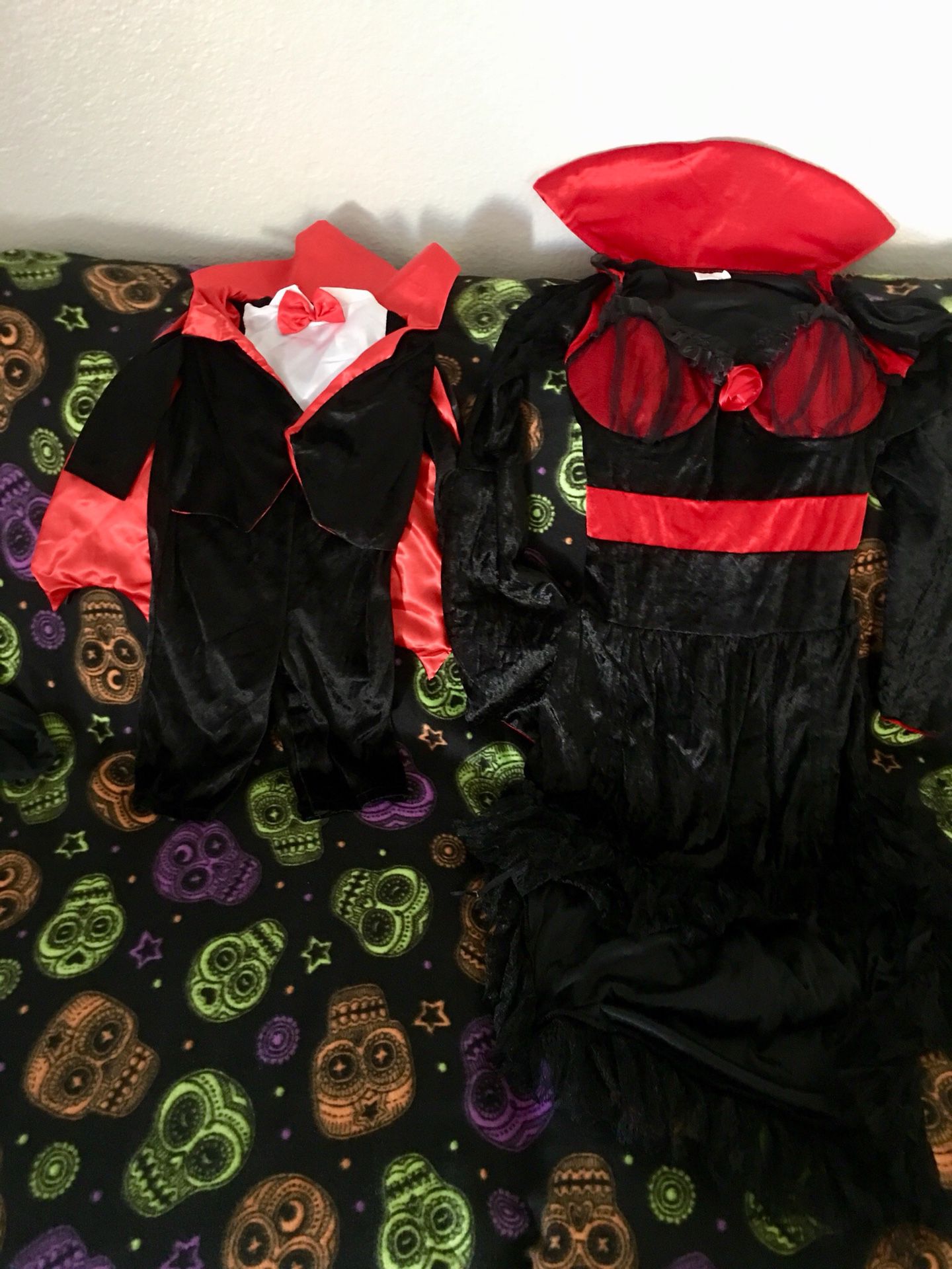 Mommy and Me Vampire Halloween Costumes Size S/M and 12-18 Months