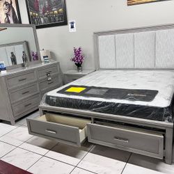 4pc King Bedroom Set ✨ Easy Financing Available ✨ No Credit Needed 
