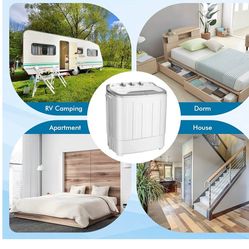 Portable twin tube washing machine