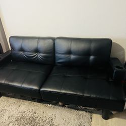 Leather Futon 