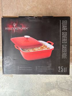 Hell's Kitchen Square Covered Casserole 2.5 Qt