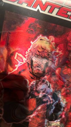 Comic Book with Red Lantern Cover Art
