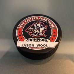 Buffalo Sabres Jason Woolley Signed Hockey Puck 