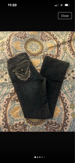 Ladies  Candies Blue Jeans Stretch Medium Rise Zipper Flare size 9 32x32.5