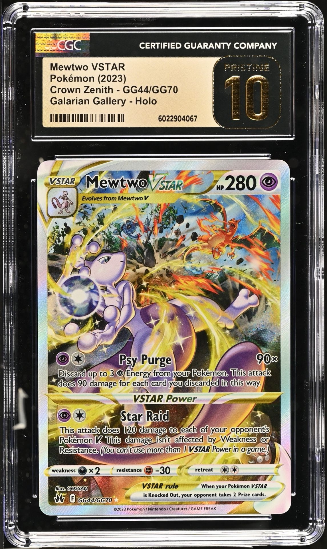CGC PRISTINE 10 Pokémon Pokemon Glaceon Mewtwo Arceus Crown Zenith