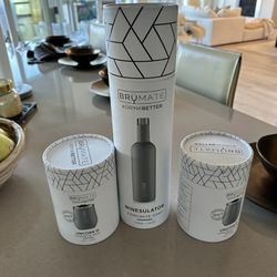 BRAND NEW BRUMATE WINESULATOR WITH TWO TUMBLERS