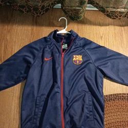 FC Barcelona Full Zip Up Jacket Adult Large 