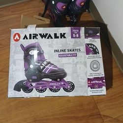Air Walk Inline Skates And Helmet 