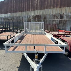 Carson Trailer Standard utility 7 X 16 White