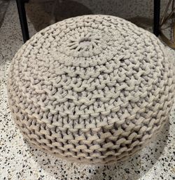 Gray Pouf Ottoman