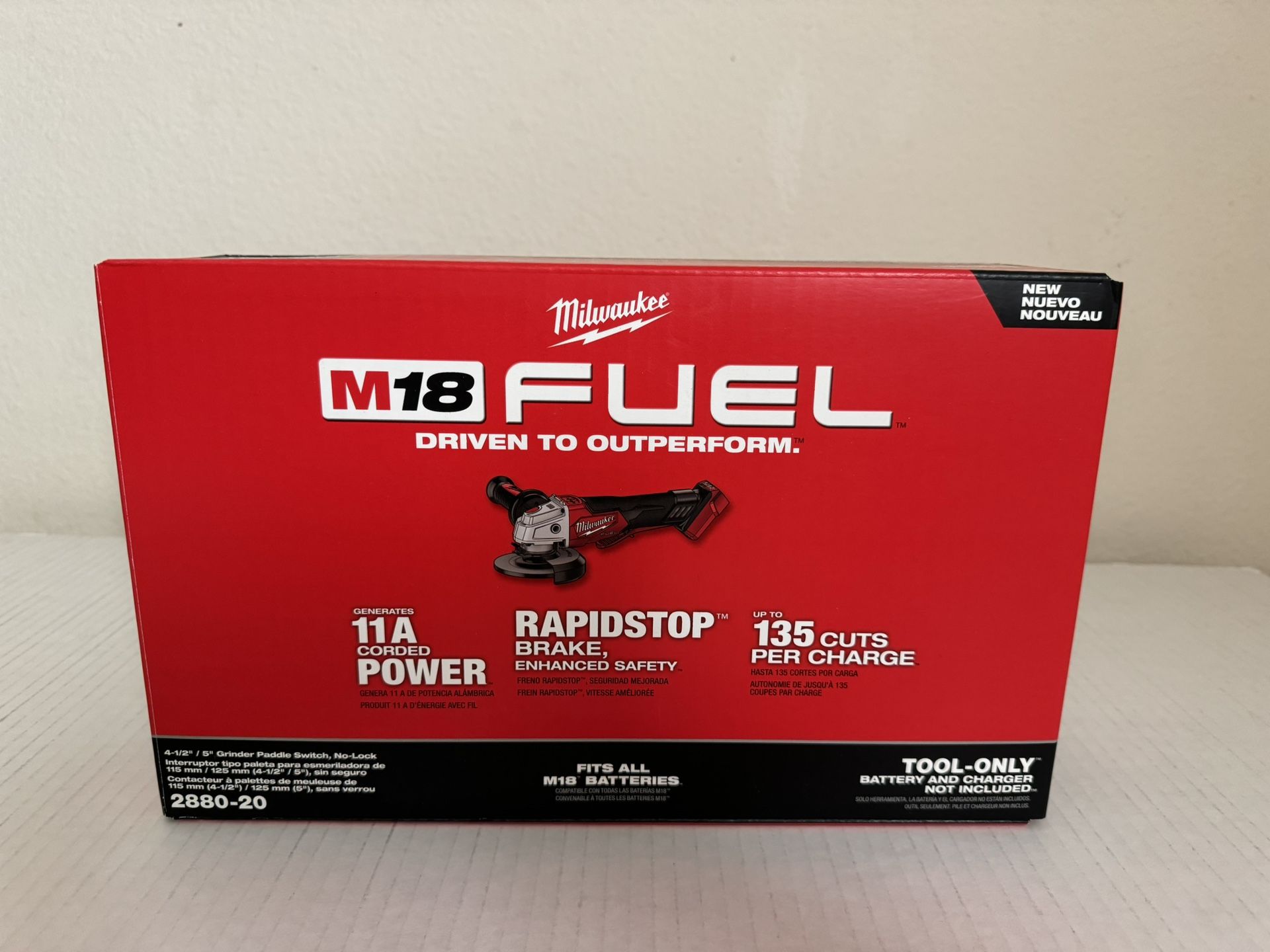Milwaukee M18 FUEL 4.5 inch Grinder Tool Only Brand New