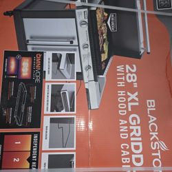 28" blackstone XL Griddle with hood and cabinet 