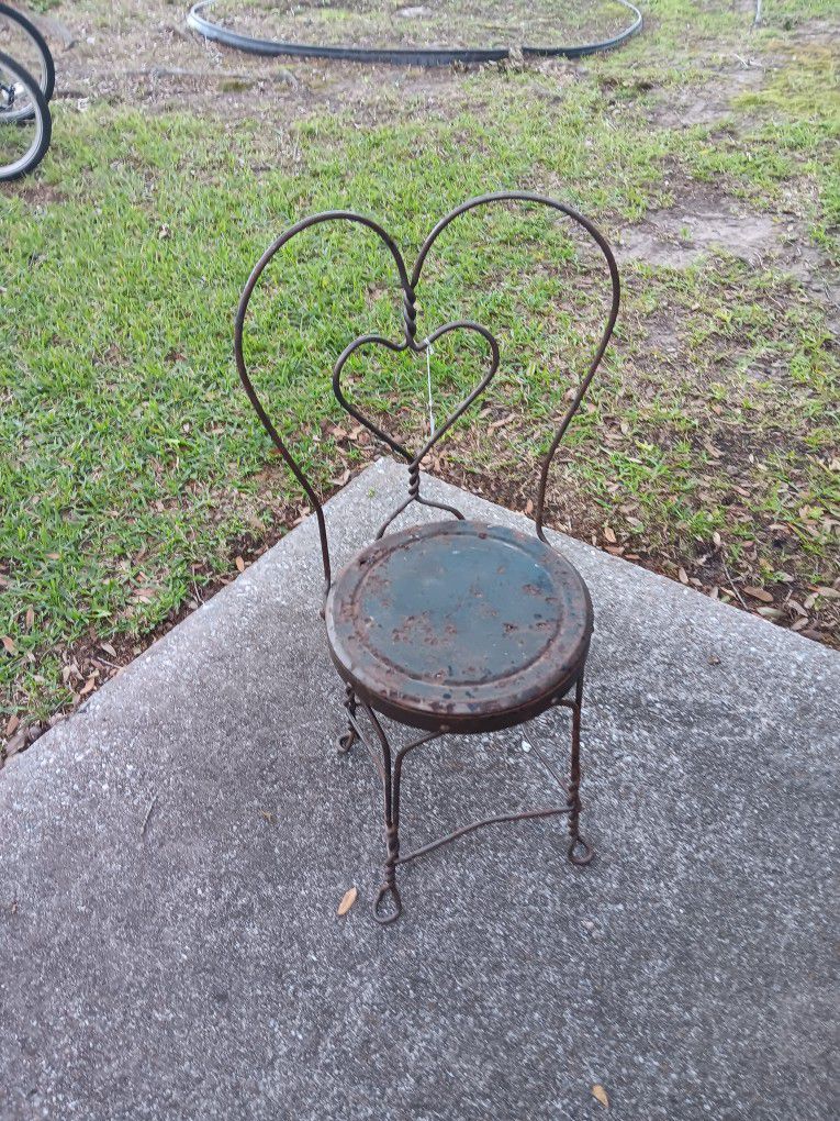 Antique Iron Twist Chair