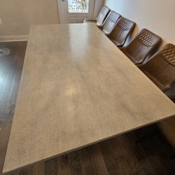 Wood and Concrete Dining Table