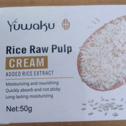 moisturizing cream raw rice pulp