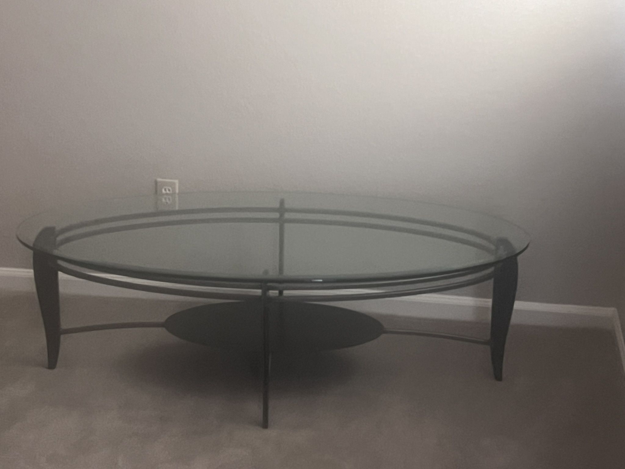 Wrought Iron And Glass, Indoor Coffee Table