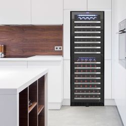 Vinotemp 155-Bottle Wine Cooler with Dual Zone Cooling