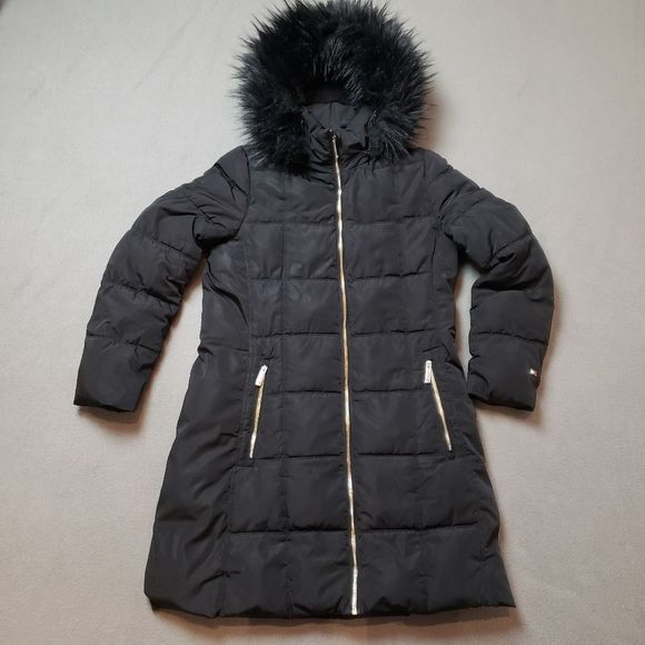 Women's Tommy Hilfiger long puffy winterjacket faux fur hood
