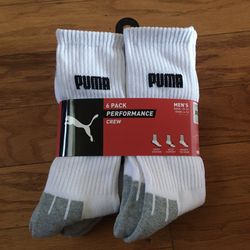 NWT Pum Men’s Crew Socks 6 Pairs 