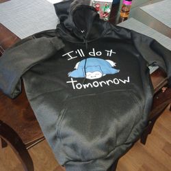 Pokimon Snorlax Hoodie Black Large, New!