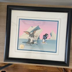 * RARE Chuck Jones Signed "Frigid Hare" Hand-Painted Limited Edition Cel 388/500 w/ COA