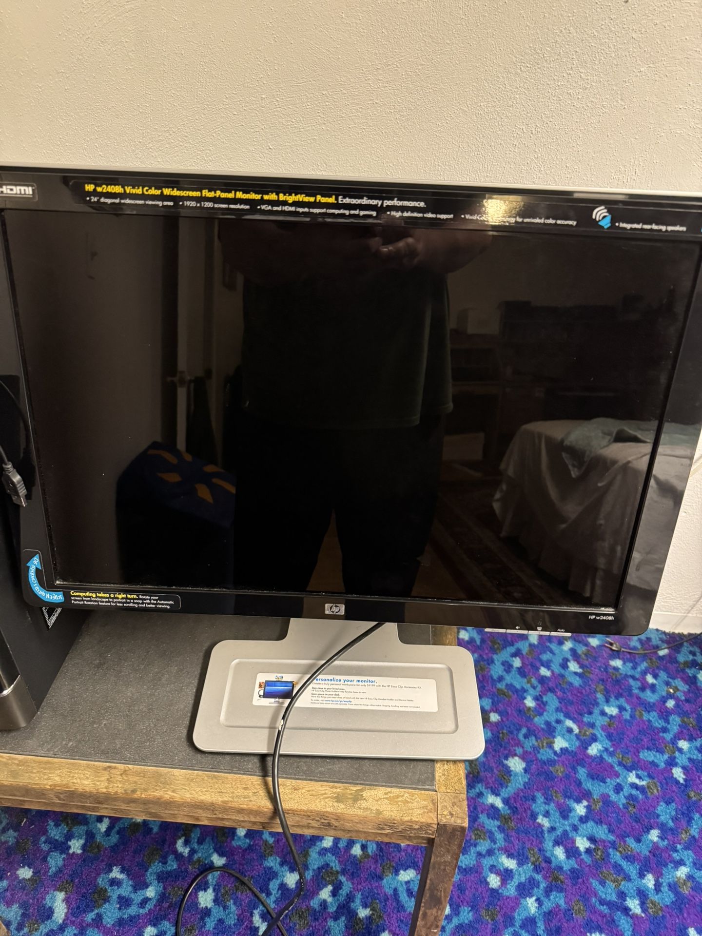 Desktop Computer With Printer And 27” Monitor