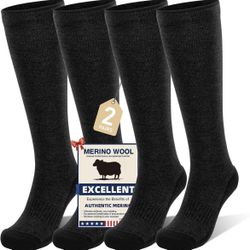 Wool Compression Socks For Women Men 15-20mm High Knee Breatable Socks 