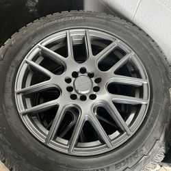 Rims And Studded Snow Tires 
