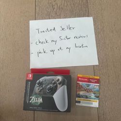 The Legend of Zelda Tears of the Kingdom Nintendo Switch Pro Controller w/ 12 month membership