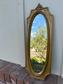 Gold Ornate Oval Wall Mirror