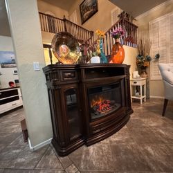 Beautiful And Solid Fireplace / Tv Stand With 7 different Colors Of Flames 72”inch Long 