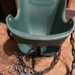 Playstar Soft High-back Bucket Toddler Swing.  Children 9 to 36 Months. thick welded-link chain