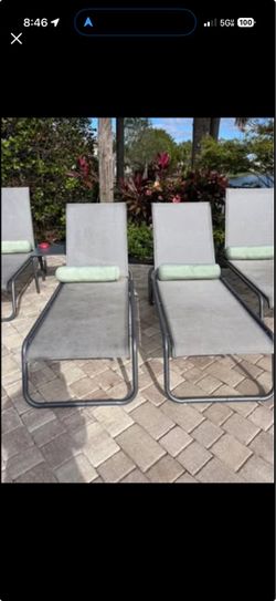 2- Gardenella Sling Aluminum Chaise Lounge