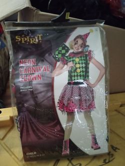 Girls Clown Costume