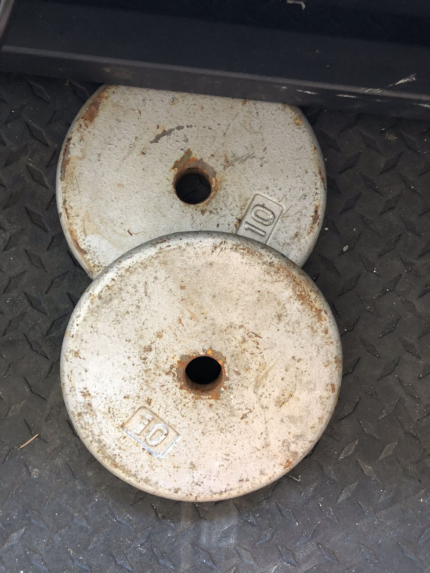 Pair of 10lbs 1” standard weight plates