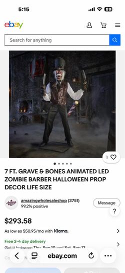 7ft led zombie barber