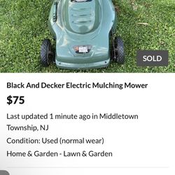 Black And Decker Electric Mulching Mower 