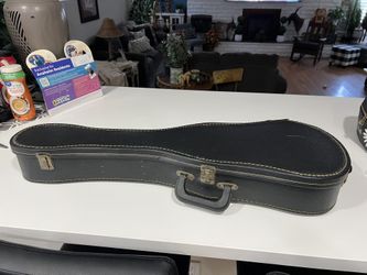 Vintage Hard Instrument Case Case 32 Inches Long 10 Inches Wide At The Bottom 4 Inches Deep 5 Inches Wide At The Top Of Neck 4 Inches Wide At Th