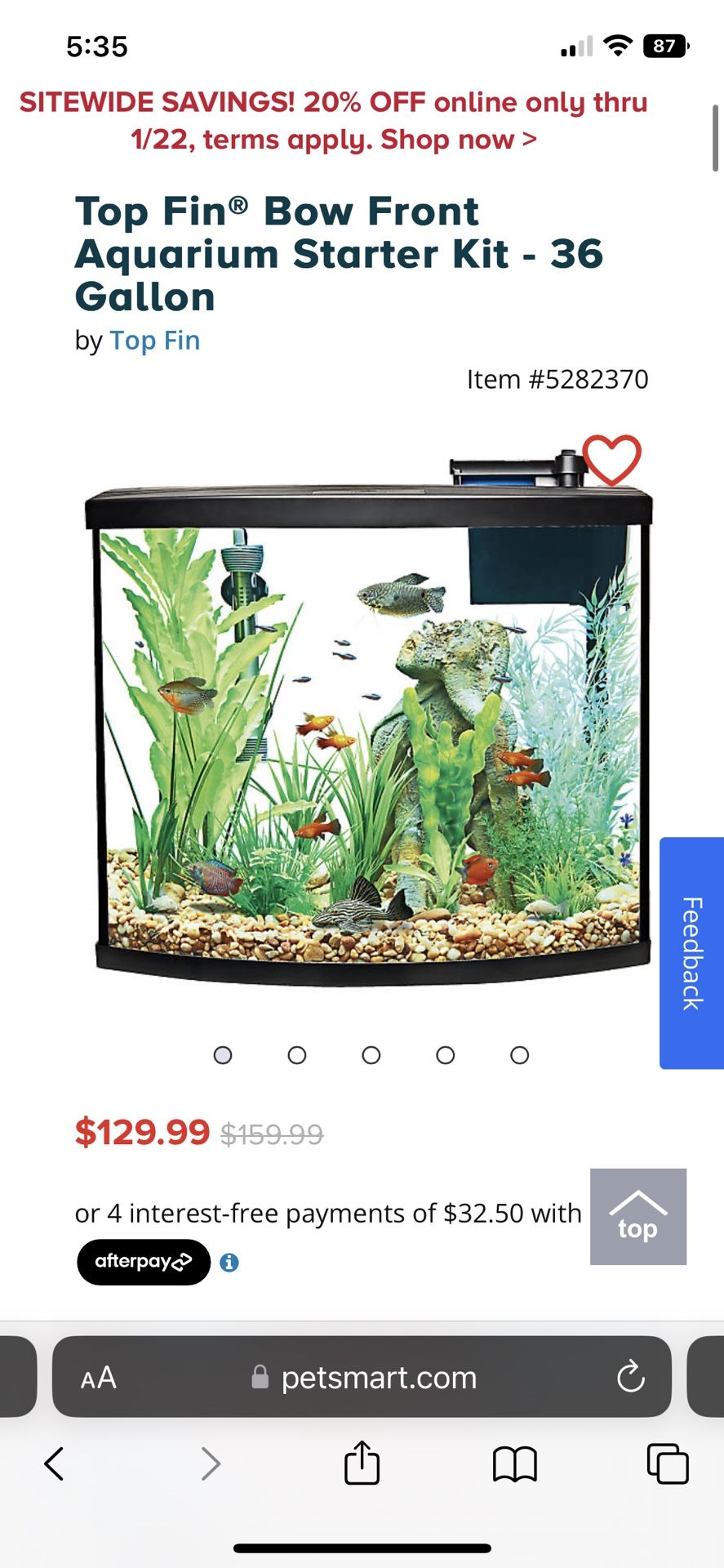 36 Gallon Aquarium