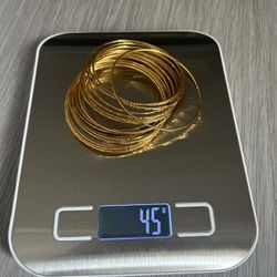 Vintage Gold Tone Bangle Bracelets Lot – Stackable Bangles