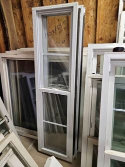White Double Hung Window with Grilles
