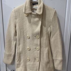 Steve Madden Ivory Pea Coat