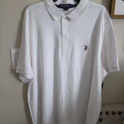 Mens Collar White Polo Shirt