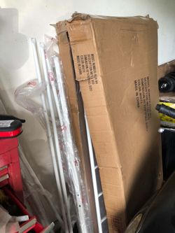 Brand new in box Twin metal white bed