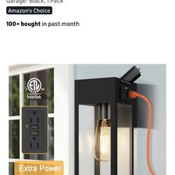 1-Pack Outdoor Light with GFCI outlet 