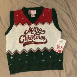 Christmas Sweater Vest. Small Adult. New With Tag