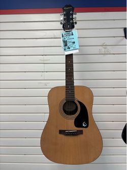 Brown Epiphone Acoustic Guitar