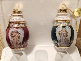 Bradford Editions "Peaceful Prelude" & "Celestial Song" Christmas Ornaments